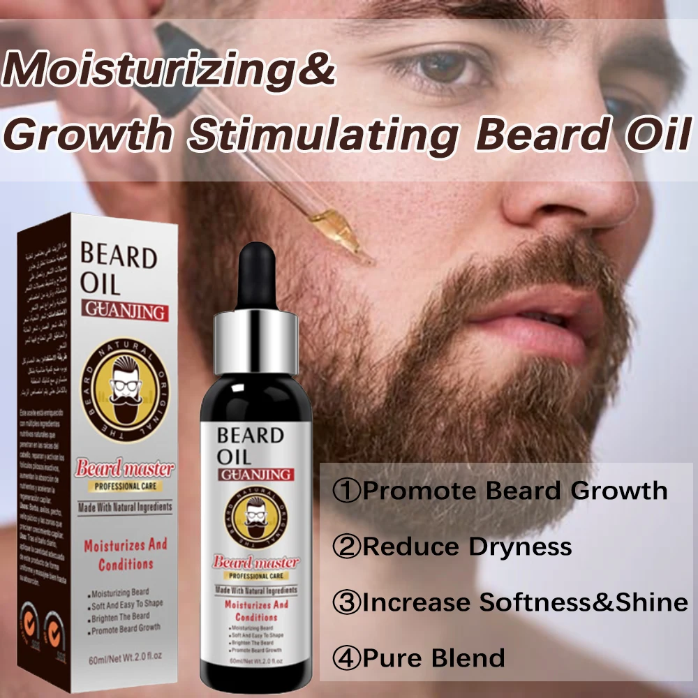 

Beard Growth Oil for Men Thickener Nourishing Beard Essential Enhancer Beard Care Regrowth Anti Hair Loss Products for Moustache