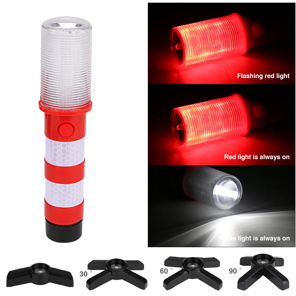 2pc LED Magnetic Flashlight Emergency Roadside Flares Detachable Stand Beacon Safety Strobe Light Warning Signal Alert SOS Lamps led light portable flashlight emergency light car strobe light