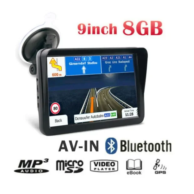 GPS Camion 7 Pouces Écran Tactile - Cartes Europe Préchargées - FM Transmitter Intégré - Installation Simple