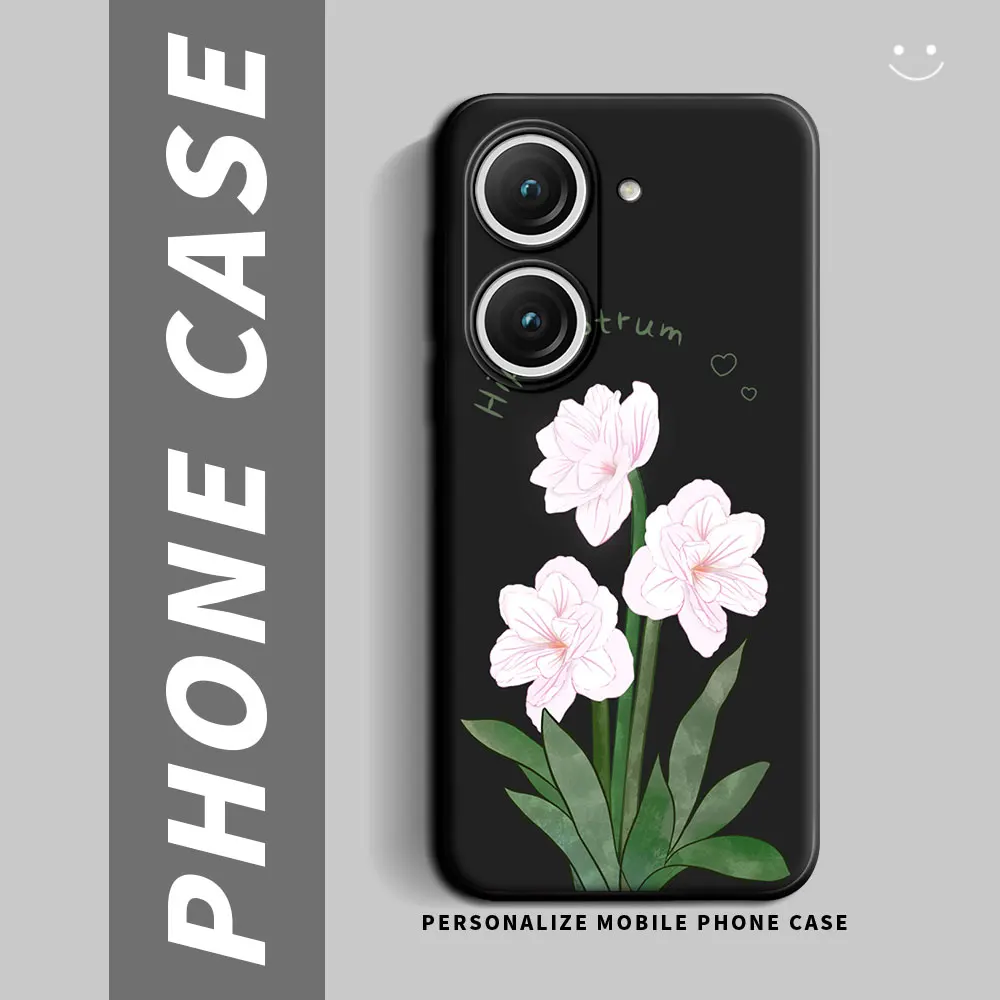 For Asus Zenfone 9 (AI2202) Case Cartoon Cute Cat Flower