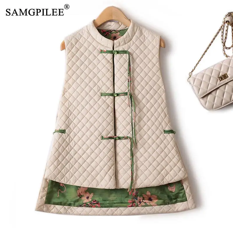 

Зимняя женская куртка 2022 Новинка Теплый хлопковый Приталенный жилет с зажимом снаружи с пуговицами Боковым Разрезом воротником-стойкой женский жилет без рукавов 4XL