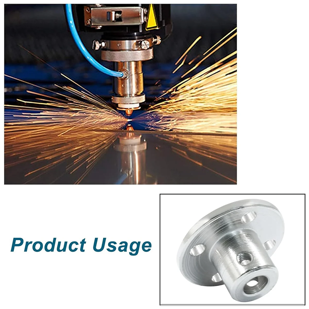 SEMOIC 4 Pcs 5mm Metal Flange Shaft Coupling Rigid Flange Coupling Motors Guide Shaft Axis Bearing