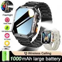 2025 Military Outdoor Smart Watch GPS 2.01" Ultra HD Display For Xiaomi Bluetooth Call Heart Rate Waterproof AI Smart watch Men