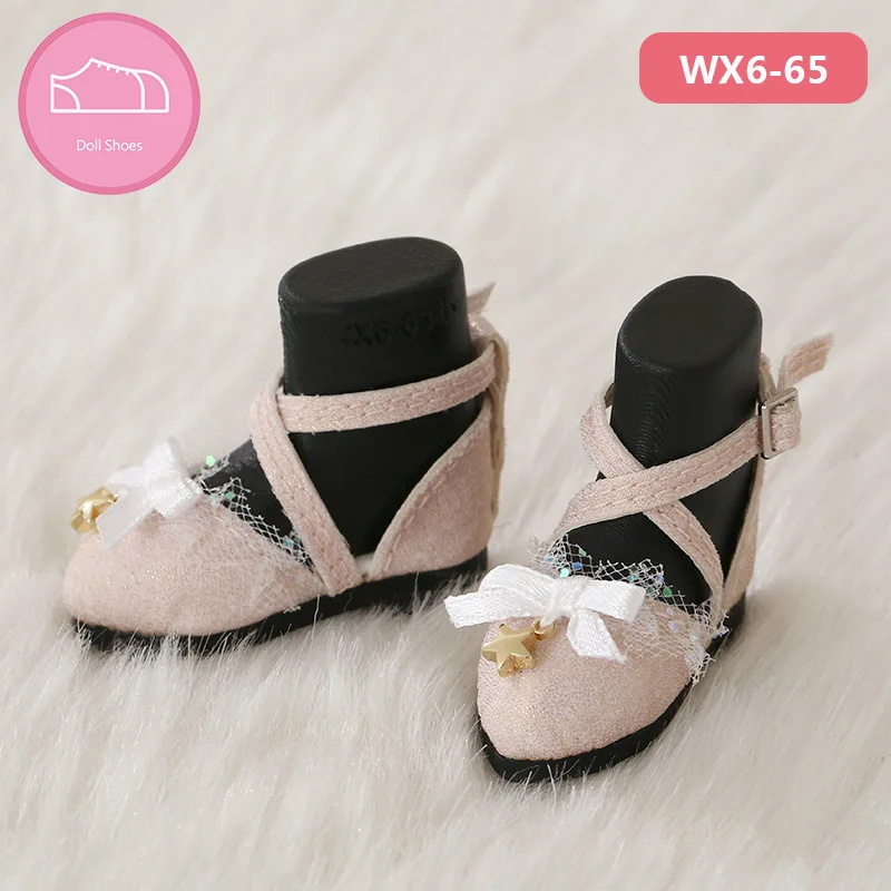 Free Shipping BJD Shoes 1/6 PU Leather Casual Boots Blue White Pink Red Black For Littlefee Doll Acessories luodoll