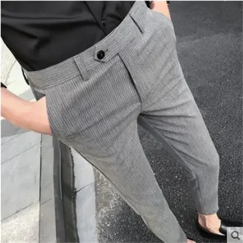 thumbnail image 1 of Pantalones de oficina para hombre, negros, tallas grandes, trajes para hombre, pantalones, ropa de trabajo, oferta, ropa informal fina, novedad en ropa de lujo de primera calidad, 1 of 5