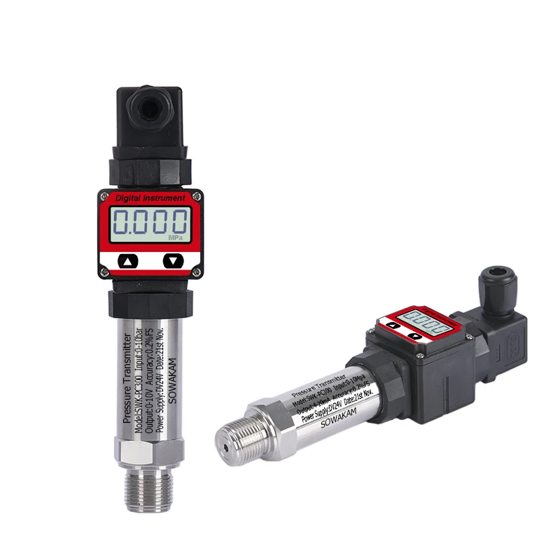 LCD Pressure Transmitter Water Air Oil Liquid Pressure Sensor 4-20mA 0-5V 10V RS485 Positive Negative Vacuum Transducer