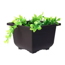 

Flower Pot Plastic Balcony Square Basin Home Bonsai Plant Bowl Planter Nursery Reusable Garden Supplies Home Decoration
