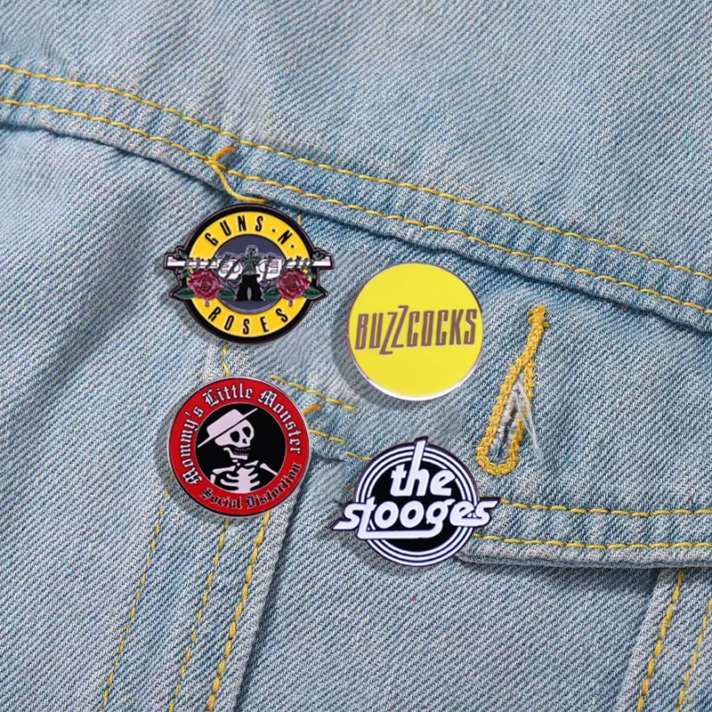 Pop Rock Band Enamel Pin Classic Music Album Song Lyrics Punk Badge Band Brooch Lapel Pin Clothing Accessories enamel pins,pin brooches,clothing brooch,enamel brooches