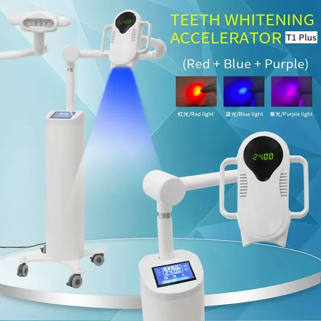 80w Dental Teeth Whitening Accelerator Three Color Led Light 240-300MW/cm² Teeth Whitening Bleaching Dental Professional Lamp