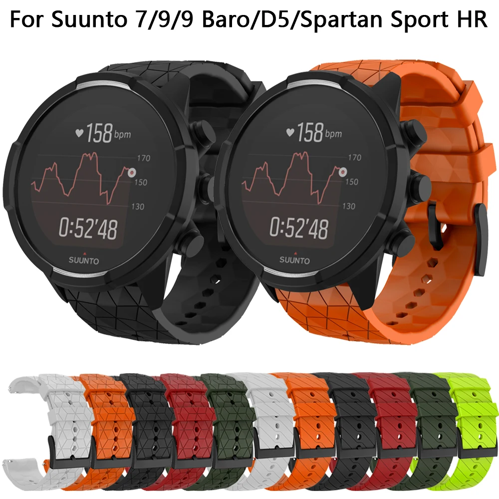 

24mm Silicone Watch Strap For Suunto 7 9 Spartan Sports Smartwatch Band Suunto D5 7 9 baro Wristband Bracelet Replacement Correa