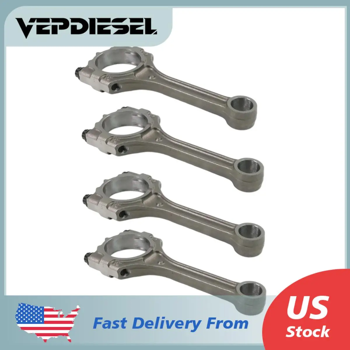 

4x Connecting Rod Fits For Kia Rio Soul Hyundai Accent Veloster 1.6L L4 G4FD G4FC 2010-2018 23510-2B000 23510-2B010