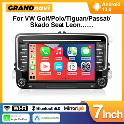 GRANDnavi 2 Din Android Car Radio GPS For VW / Volkswagen Skoda Octavia golf 5 6 touran passat B6 polo Jetta 2Din Radio Player