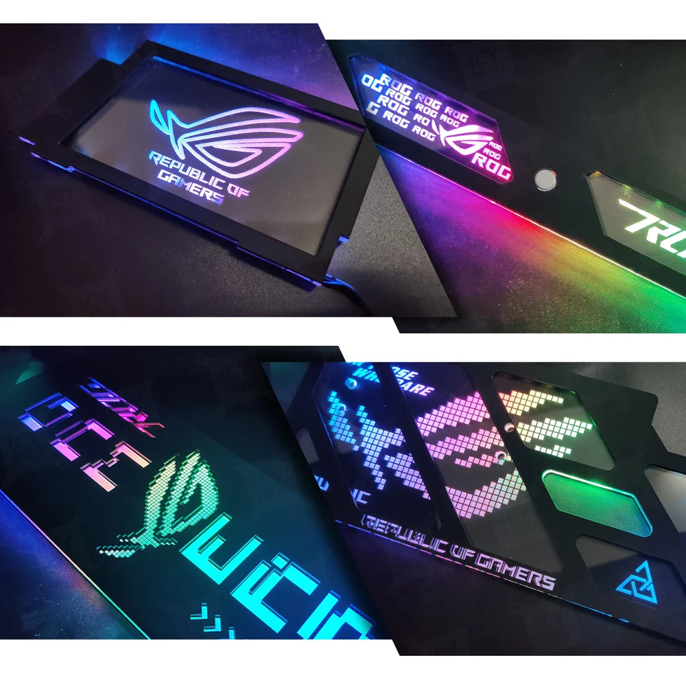 4Pcs ASUS GR701 Chassis RGB Lighting Panels ROG HYPERION Gamers Refit Kit 5V ARGB Laser PC Case Shroud New