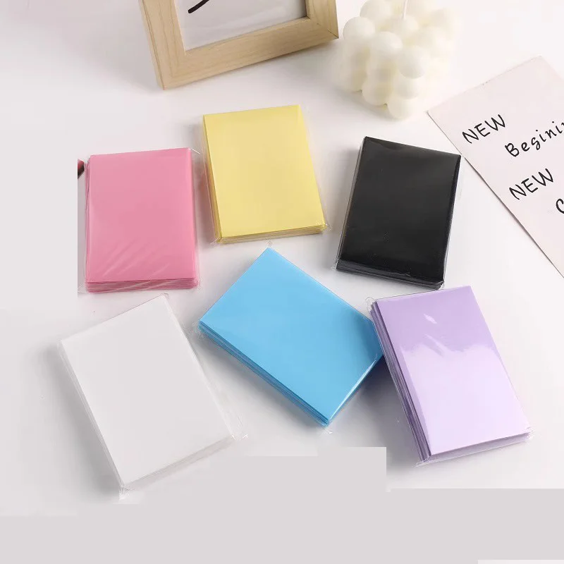 

50pcs 100pcs10 Silk 20 Silk 3 Inch Photo Card Postcard Protector Clear Card Film Boy Girl Gift Card Wrapping Bag Kpop