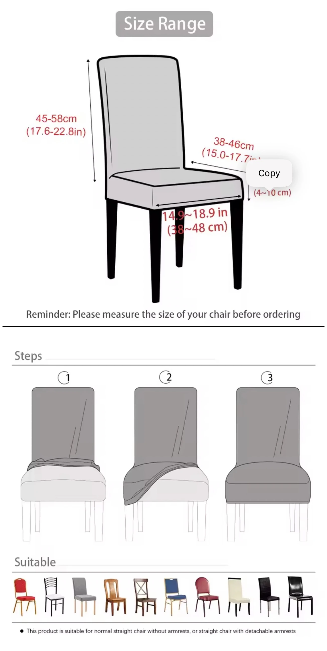 Description Picture 2 of itemSkirt Dining Chair Cover Jacquard Elastic Soft Seat Cover Anti-dirty Stool Slipcover for Kit Pet Room Living Home Decor S050