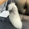 1-5PCS Huge Fluffy Faux Fur Fox Tail Keychain Therian Tail Fox Tail Keychain Handbag Key Chain Fluffy Fur Animal Tail Keychain 3