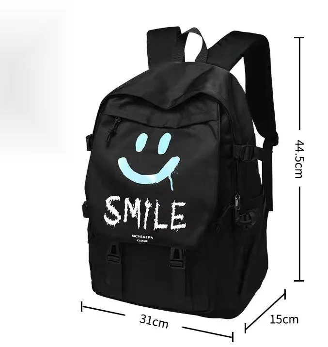 Neue koreanische Version des modischen Computer-Mittelschülers, großer, lächelnder Rucksack für Männer und_voghion.com