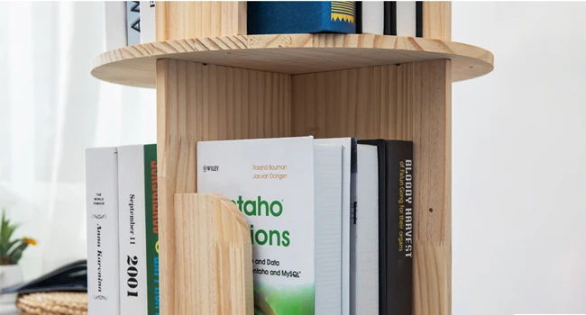 5 tier rotating bookshelf