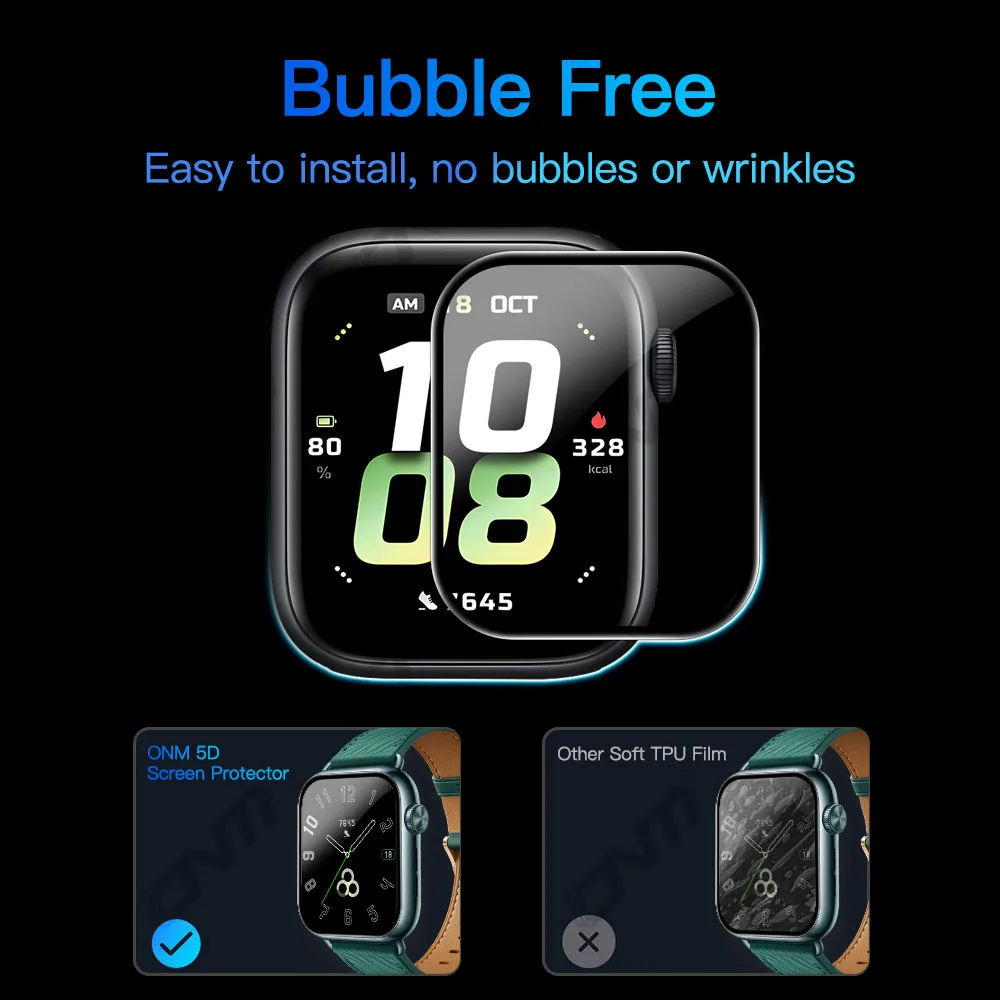 طبقة حماية 5D لساعة Honor Watch 5 واقي شاشة مضاد ل...