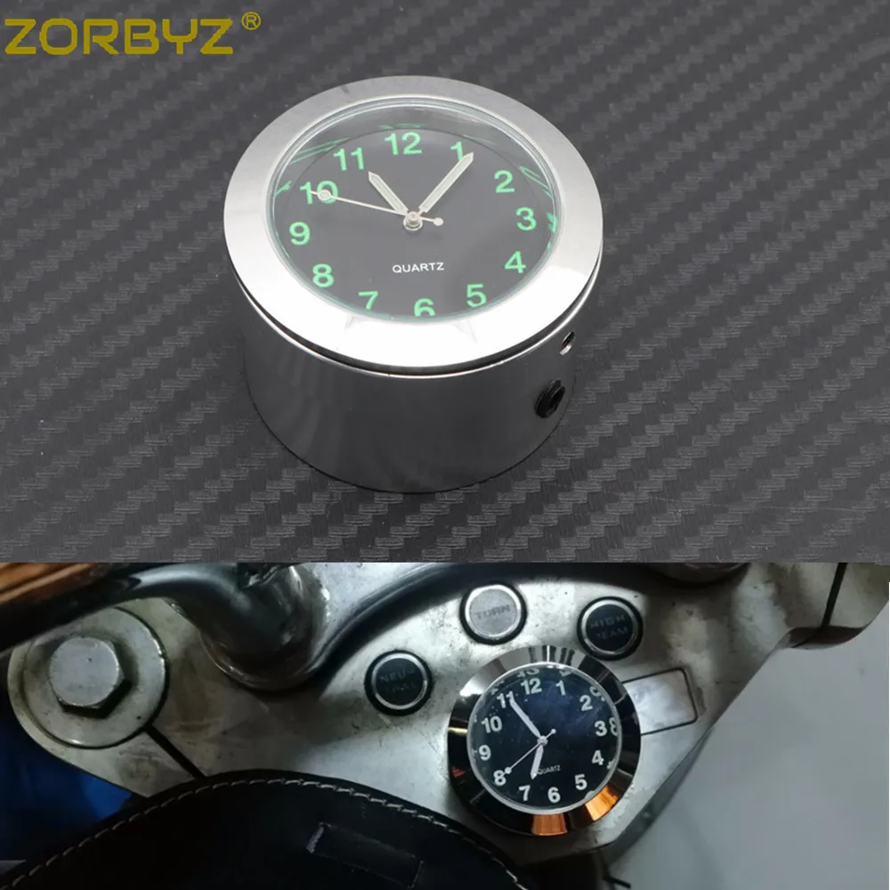 Zorbyz Motorcycle Steering Stem Bolt Clock Watch For Honda Yamaha