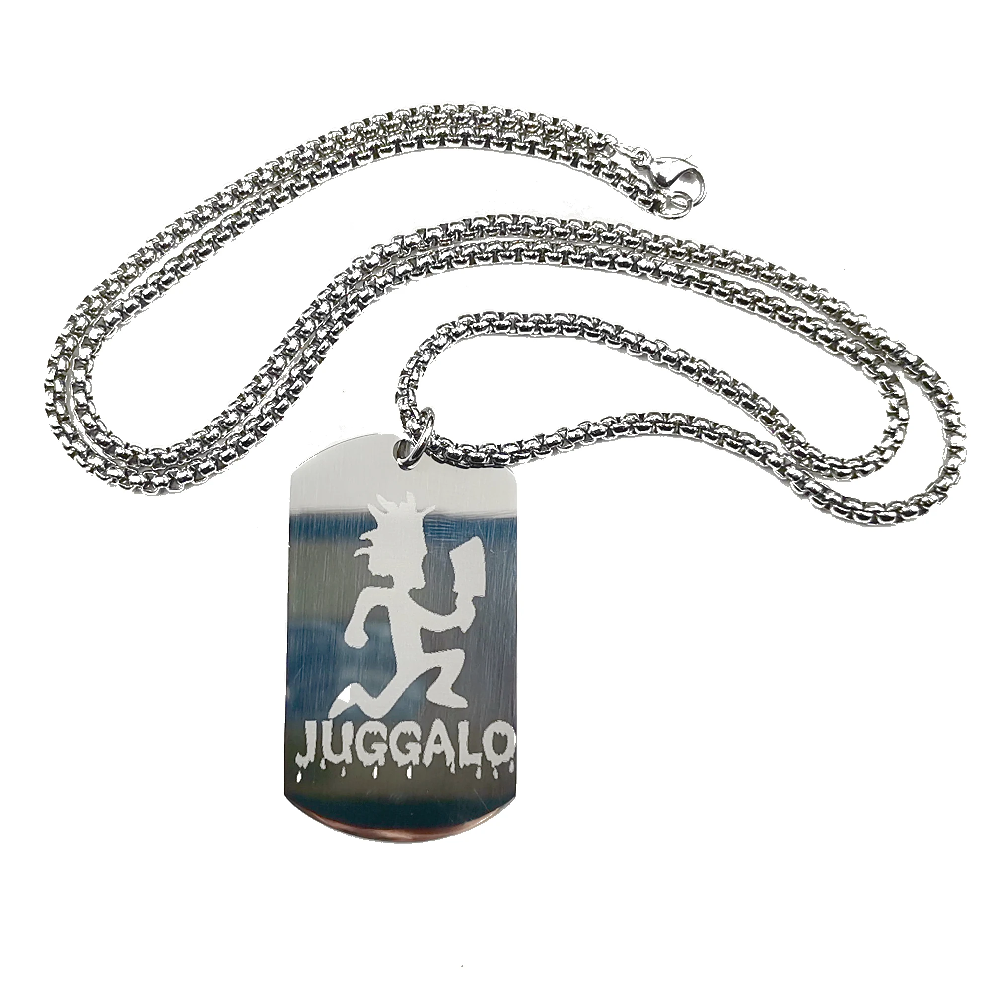 Серебряный Мужской жонгало Очаровательное ожерелье с подвеской из нержавеющей