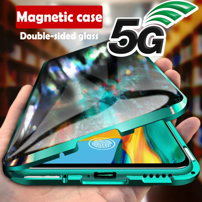 

360° Magnetic Cases For Samsung Galaxy A54 A72 4G 5G A73 A71 A70S A70 A53 Double Sides Tempered Glass Shockproof Shell Cover