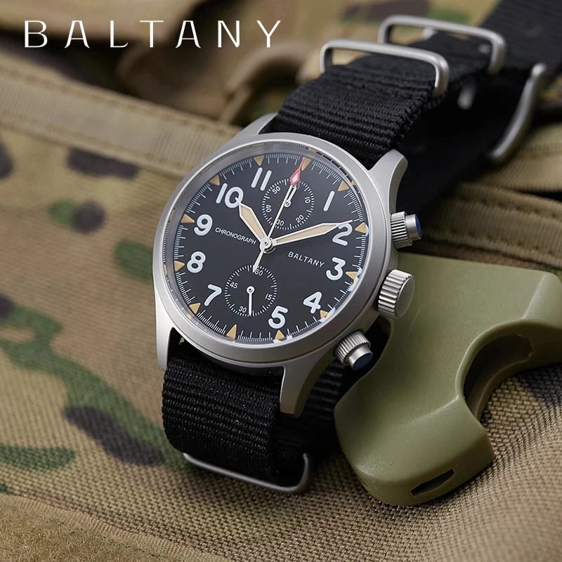 

Baltany 2024 New Military 39mm Men's Quartz Timepiece Deluxe Sapphire Glass Sports Waterproof 10Bar Glow Reloj Home Watch for Me