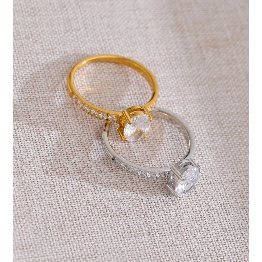 Yhpup Engagement Ring Cubic Zirconia Women