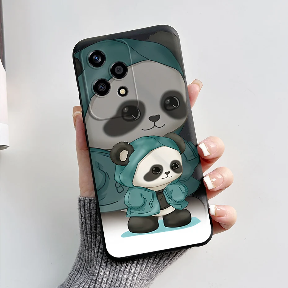 Cute Panda TPU Silicone Soft Back Cover - For Honor 200 Lite Cases & Bumpers