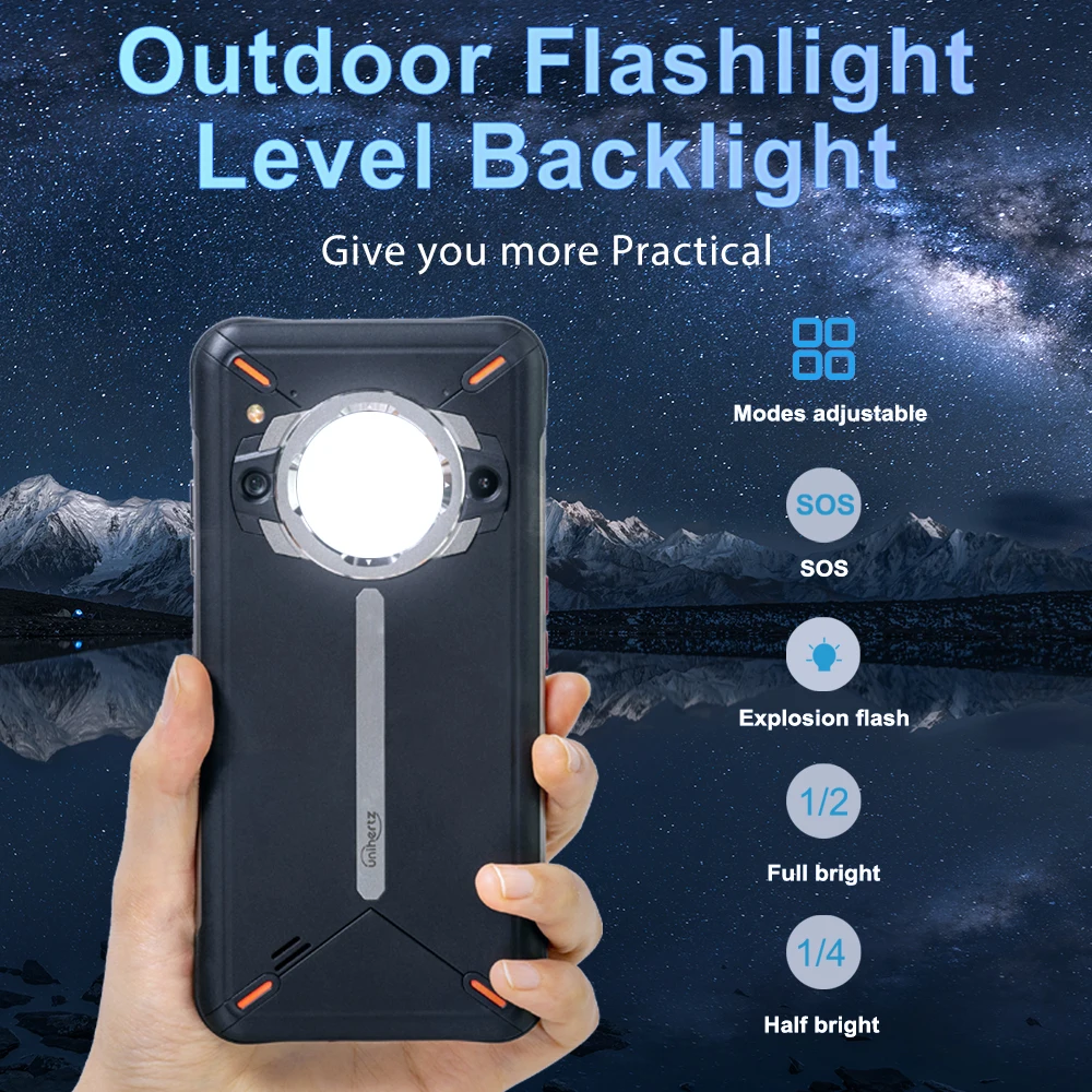 Unihertz Golden Eye 5g Ultra Slim Rugged Smartphone Camping Light 8GB 256GB 64MP Camera Cell Phone, Mobile Phone,30W ,5200mAh