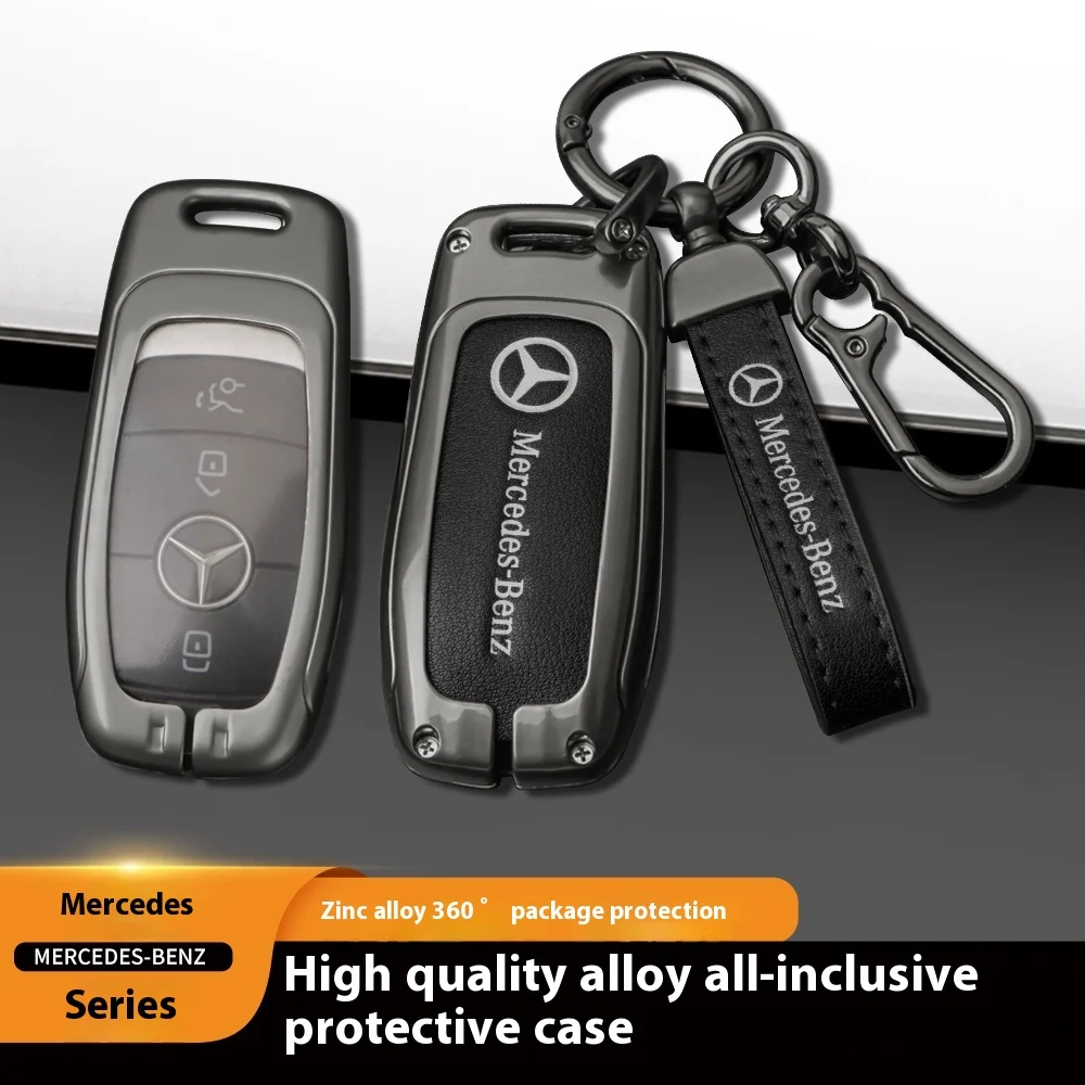 Key Case Key Case Cover Car Key Shell For Mercedes-Benz A B C E S G-Class CLA CLS EQA EQB EQC GLA GLB GLC GLE GLS Car Zinc Alloy Key Case Key Bag Car Metal Shell