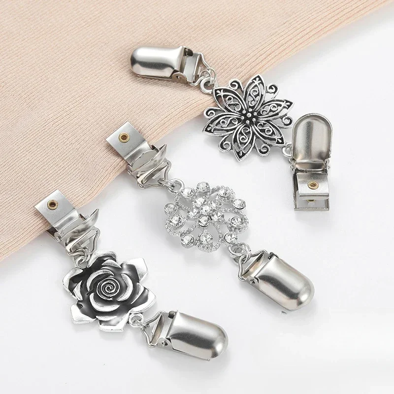 Spille Fermascialle Vintage In Lega, Clip Decorative Per Cardigan E Maglioni, Set Di Accessori Retrò Per Donna - 3