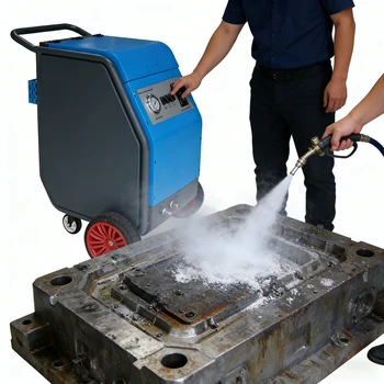 Sabbiatrice a Ghiaccio Secco ad Alta Efficienza, Capacità 8KG - Basso Consumo per Manutenzione Industriale a Lungo Termine
