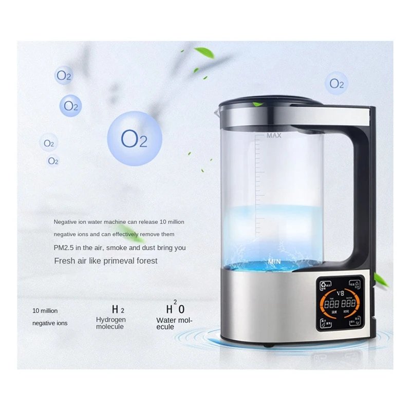 

2L Rich Hydrogen Water Bottle Alkaline Water Ionizer Machine Water Filter Drink Hydrogen Water Generator Durable