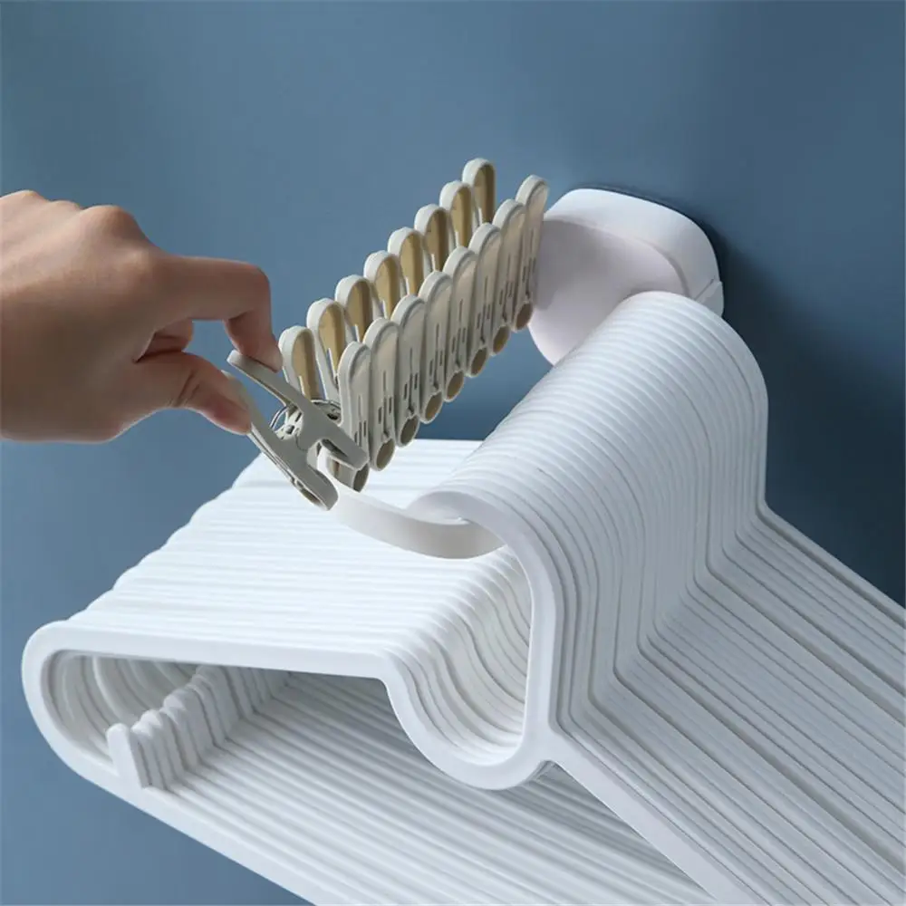 Clothes Hanger Storage Rack Hanger Stacker Wide Applications Saving Space Abs Large Capacity Clothes Hanger Shelf 4