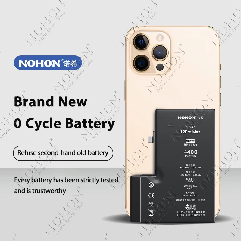 Battery for iPhone 12 Pro 13 Mini 14 11 XS Max XR X 7 8 6 6S Plus SE