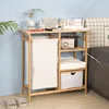 Multi-Functional Bamboo Fabric Organizer, Laundry Basket for Bedroom, Living Room, and Bathroom, Tidy Storage Shelf 1