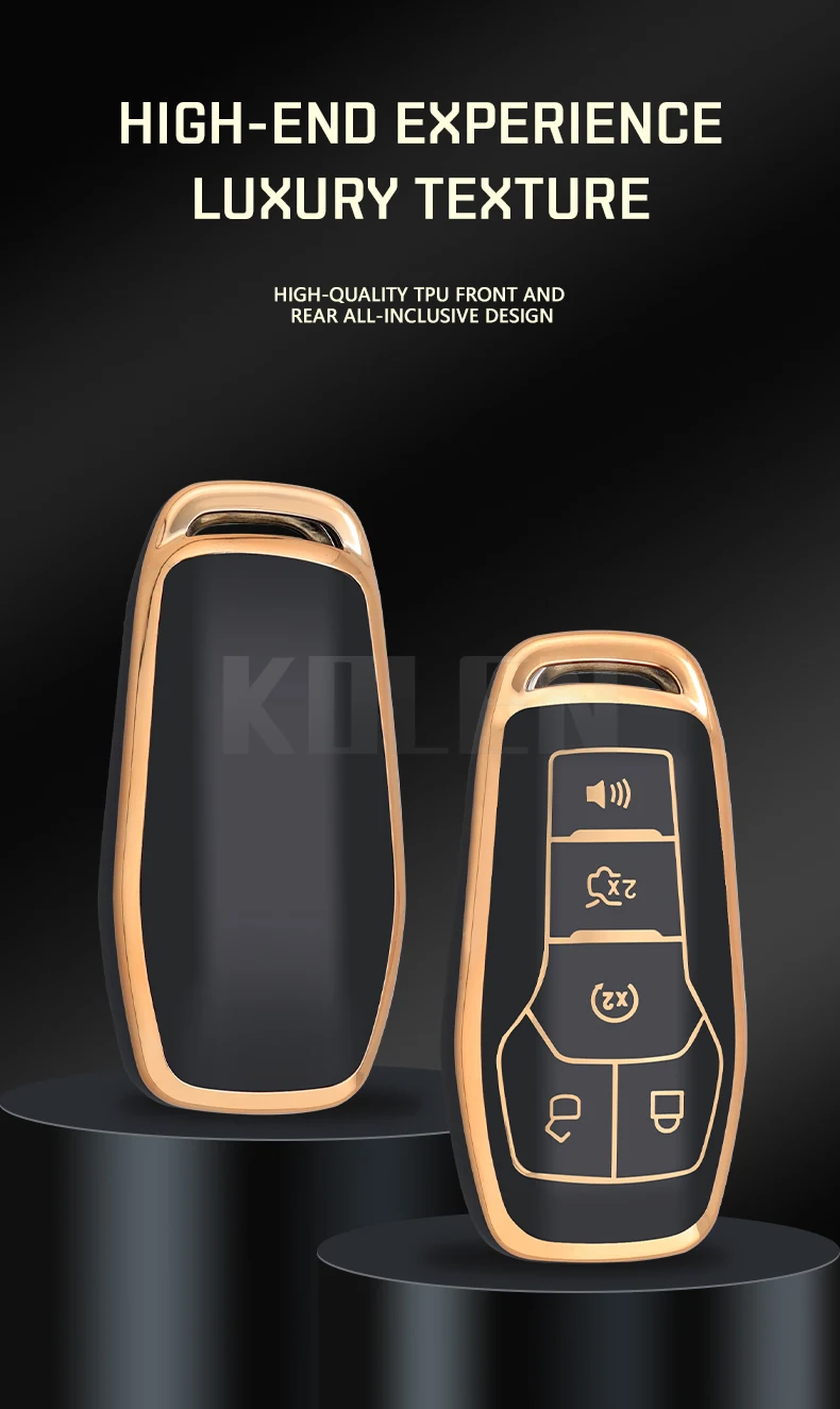 TPU Car Remote Key Case Cover Fob per Ford Fusion Mondeo Mustang F-150 Explorer Edge 5 pulsanti Protector Shell Bag accessori 9 TPU Car Remote Key Case Cover Fob per Ford Fusion Mondeo Mustang F-150 Explorer Edge 5 pulsanti Protector Shell Bag accessori - S35f106b9ba7c4ceeb4cd579482a0cbaed