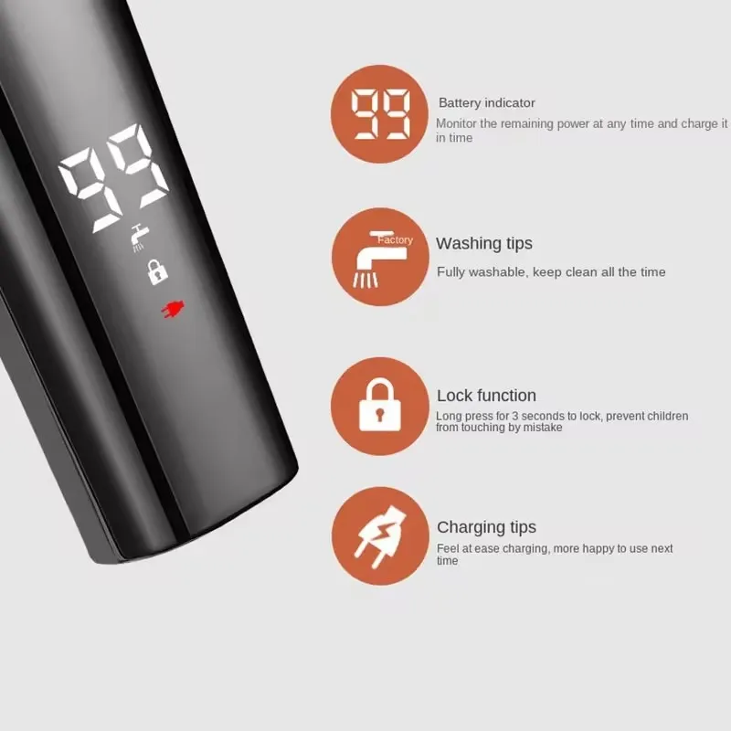 Xiaomi Youpin Hair Clipper 6 In 1 Hair Trimmer For Men Eyebrow Beard Trimmer Fully Washable Electric Hair Clipper Grooming Kit 4