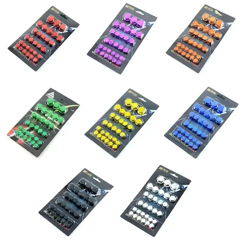 30Pcs Motorcycle Modification Head Cover Accessories Screw Decorative Parts Nuts Styling Cover For Yamaha Kawasaki Honda