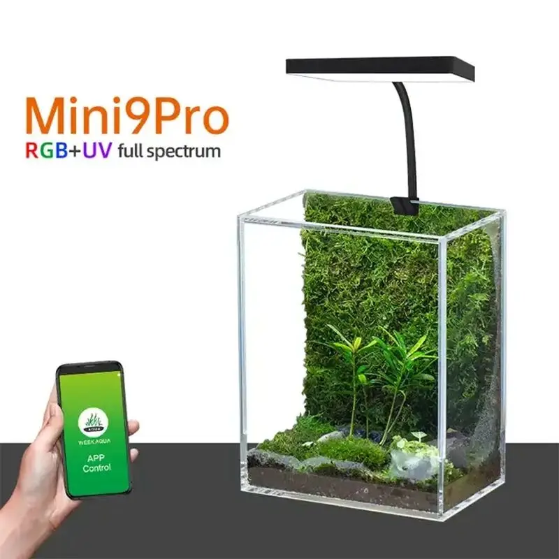WEEK AQUA Mini 9 Pro USB 水族館ライト植物成長フルスペクトル