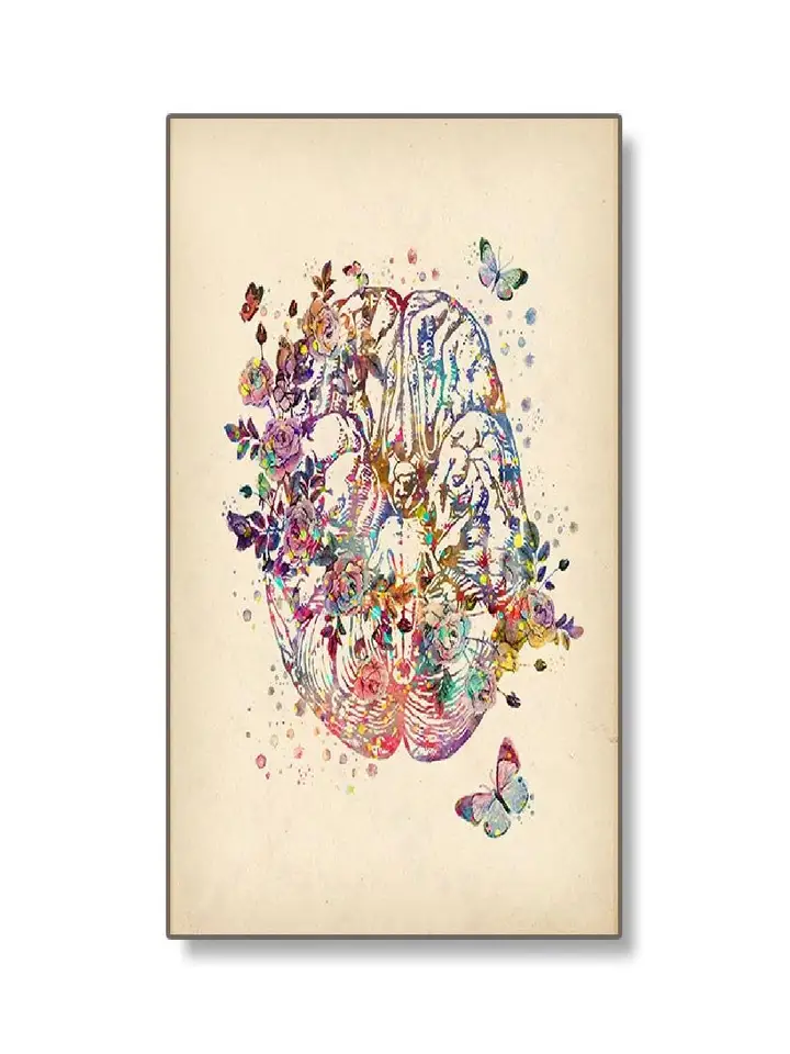 ヴィンテージの人間の解剖学キャンバスアート、ポリッシュシステム