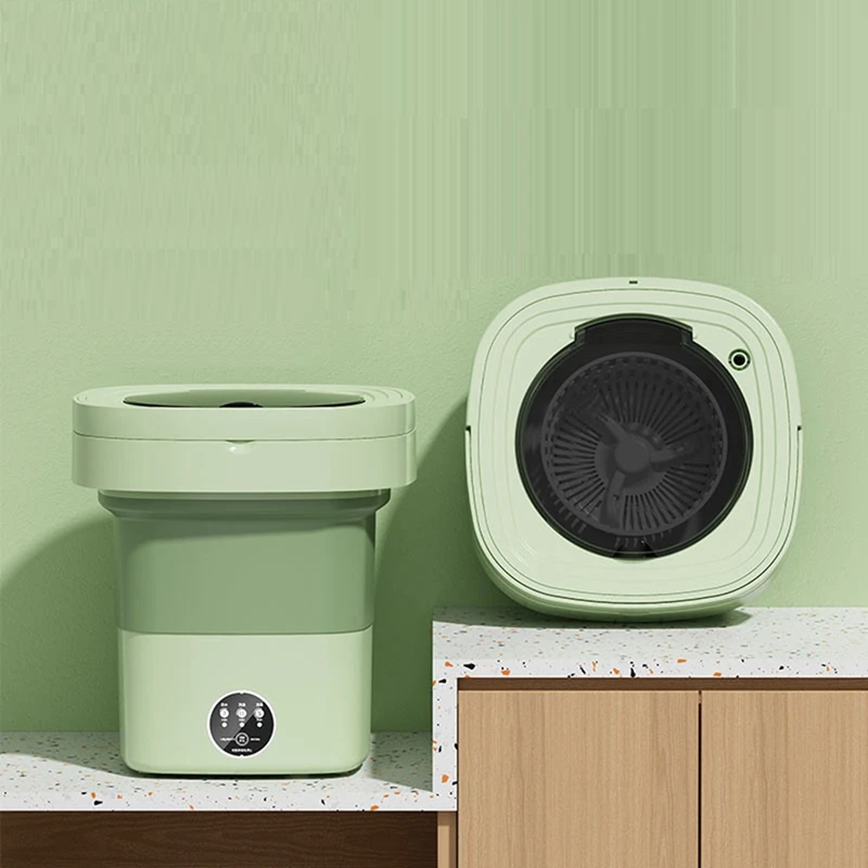 Folding Washing Machine Portable Small Washing Machine Mini Underwear Cleaning 8L(US Plug)