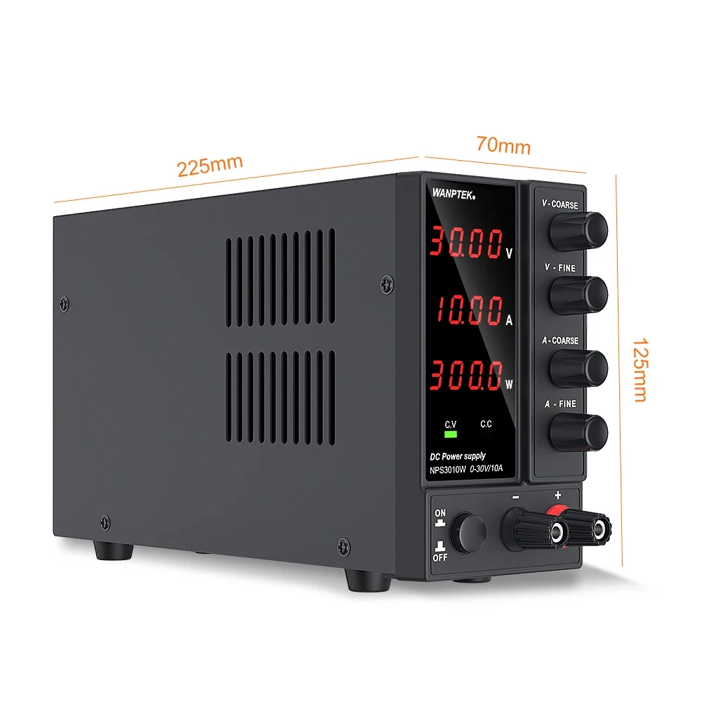 Wanptek Adjustable DC Power Supply 30V 10A LED Lab Power Supply 60V 5A Voltage Regulator Stabilizer Switching Bench Source