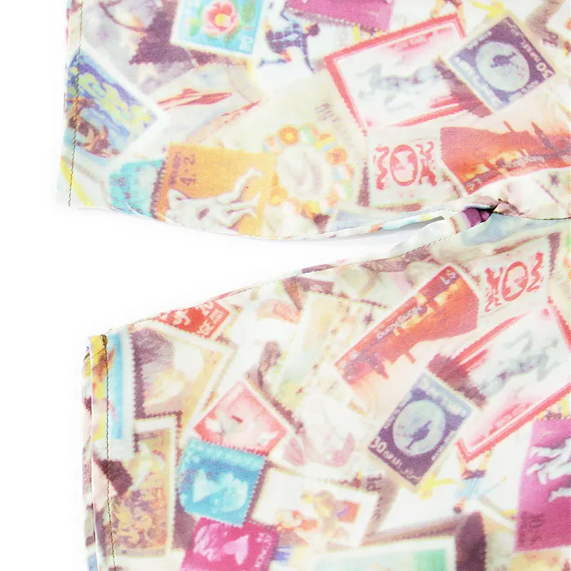 2024 Summer 100%Natural Mulberry Silk Satin Pocket Beach Casual Printed Shorts for Men and Women
