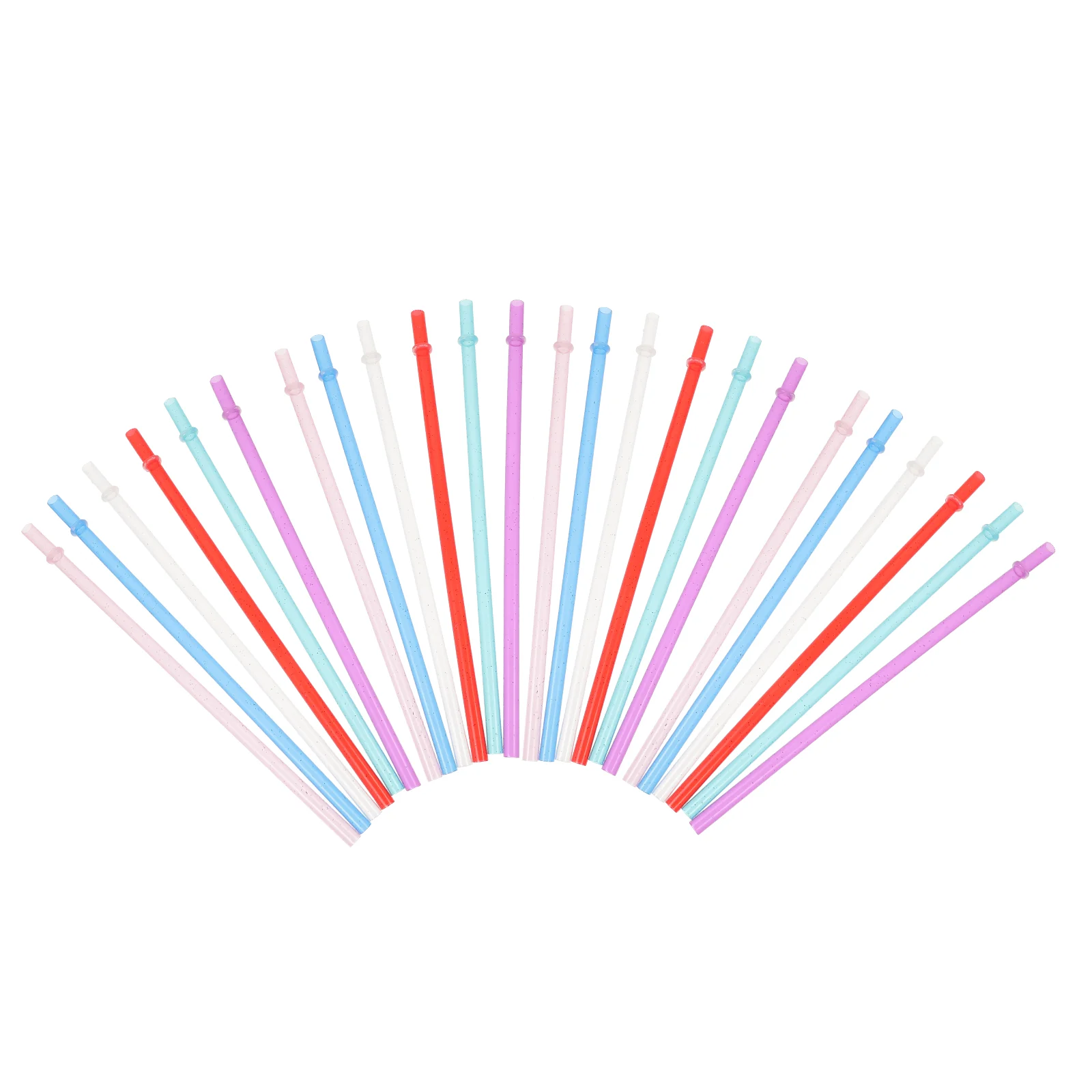 1 set Colorful Hard Straw CupsBubble Reusable Glitter Straws for Party Drinking Straight Travel