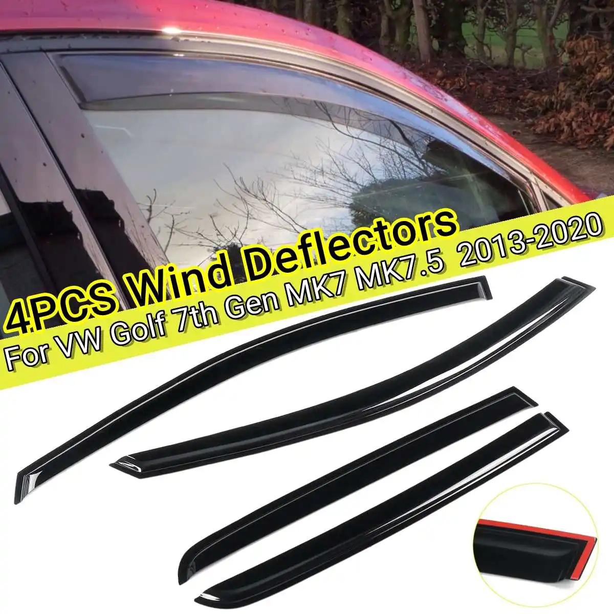 4PCSCarWindowWindDeflectorsTintedAwningShieldRainSunWindSheltersForVWGolf7th.jpg