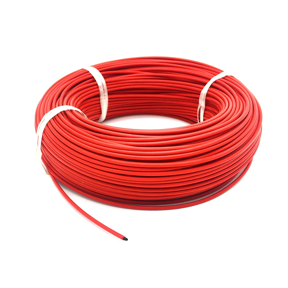 36K 12Ohm Silicone Rubber Or  Fluoroplastic Coated  Warmer Far Infrared Carbon Fiber Underfloor Heating Cable Thickness 3Mm 36K 12Ohm Silicone Rubber Or  Fluoroplastic Coated  Warmer Far Infrared Carbon Fiber Underfloor Heating Cable Thickness 3Mm