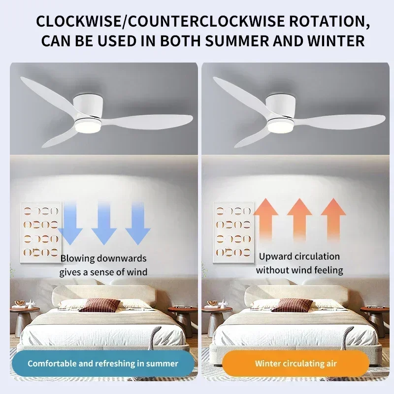 Modern Ceiling Fan, LED Light, DC Motor, High Air Volume Remote Control, Kitchen, Bedroom, Dining Room, Terrace, Pendant Light 6