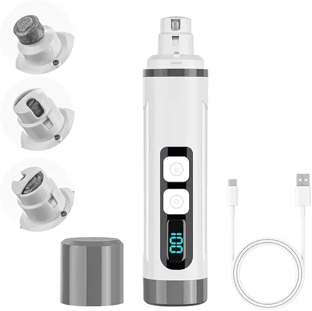 Dog Nail Grinder Quiet- Ultra-Quiet Dog & Cat Nail Grinder with LED Light & Battery Display & Upgrade Grinding Head - Painless N Dog Nail Grinder Quiet- Ultra-Quiet Dog & Cat Nail Grinder with LED Light & Battery Display & Upgrade Grinding Head - Painless N